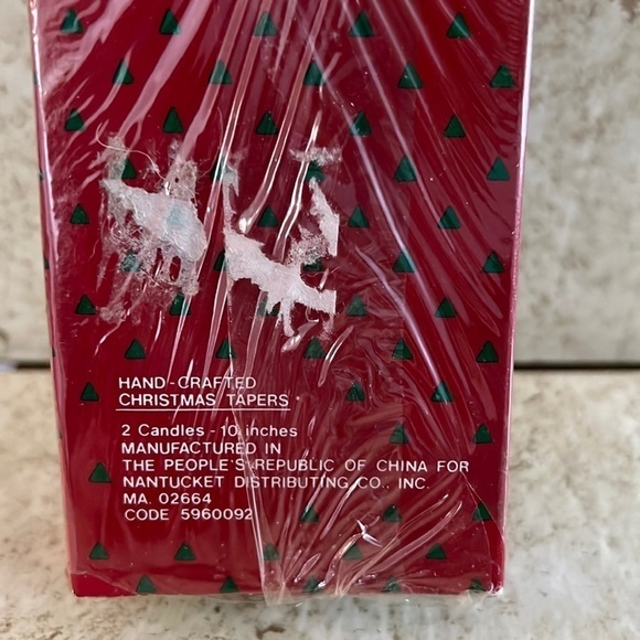 Christmas Vintage Taper Holiday Embossed Candles NOS - Picture 5 of 7